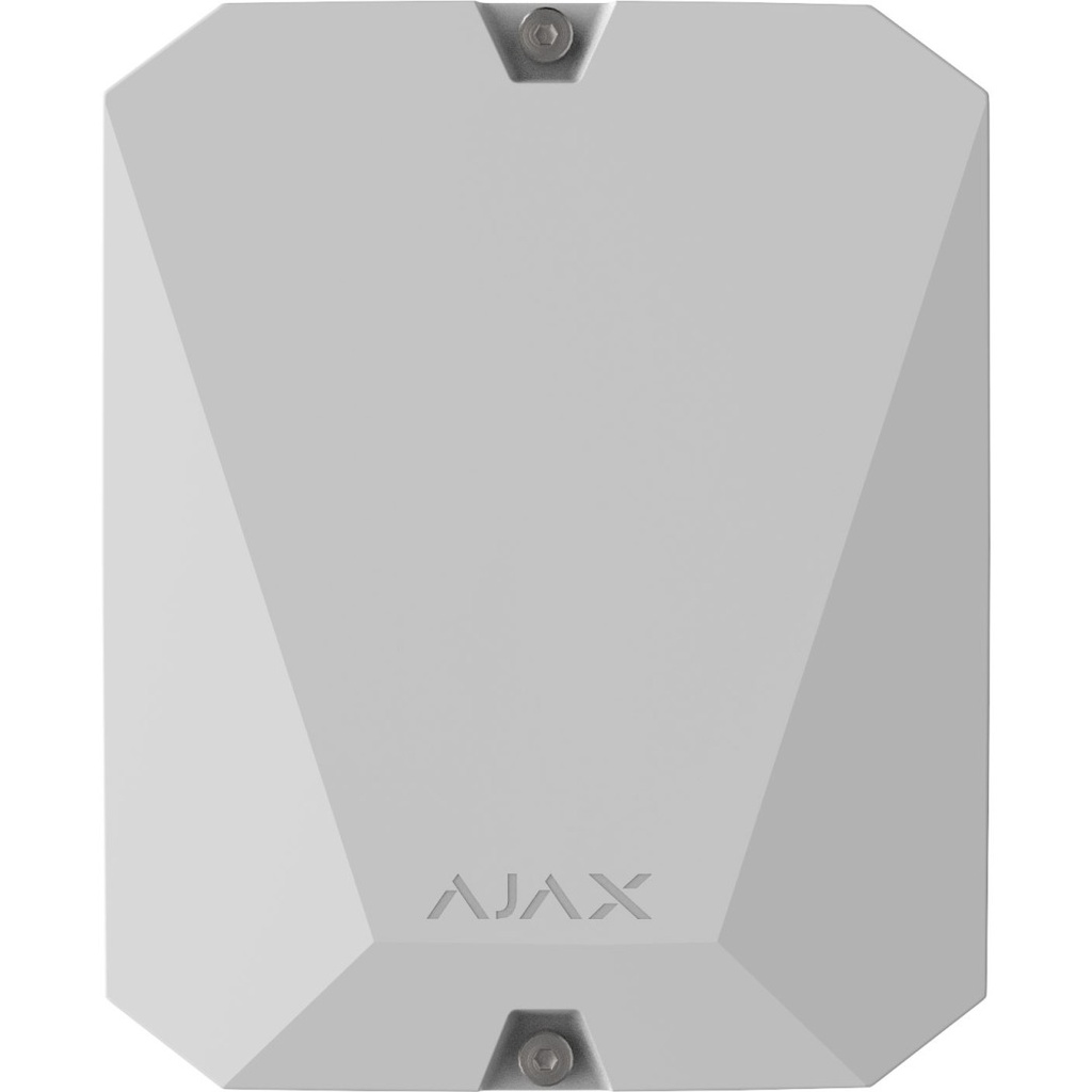 Ajax MultiTransmitter White - Module for integration of wired detectors or third-party devices with Ajax